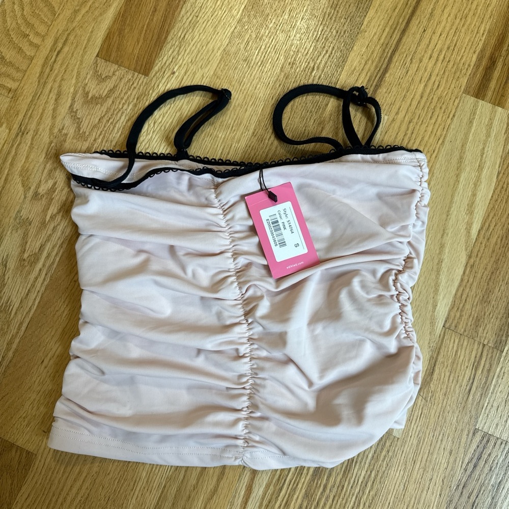 Pink Ruched Tank Top